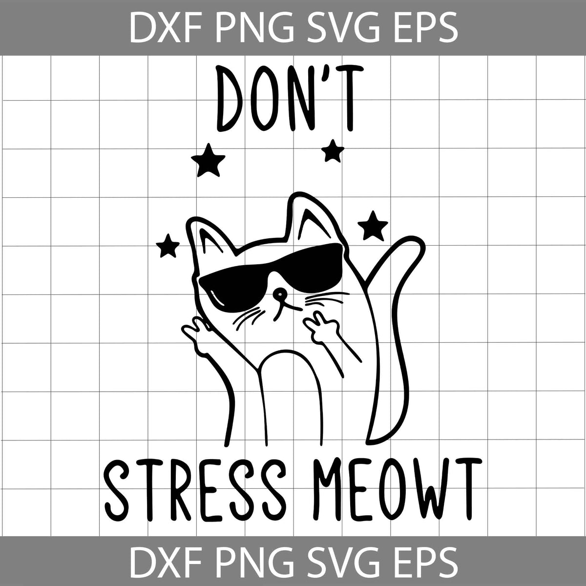 Don't Stress Meowt Svg, Cute Cat Svg, Cat Mom Svg, mother's day svg ...