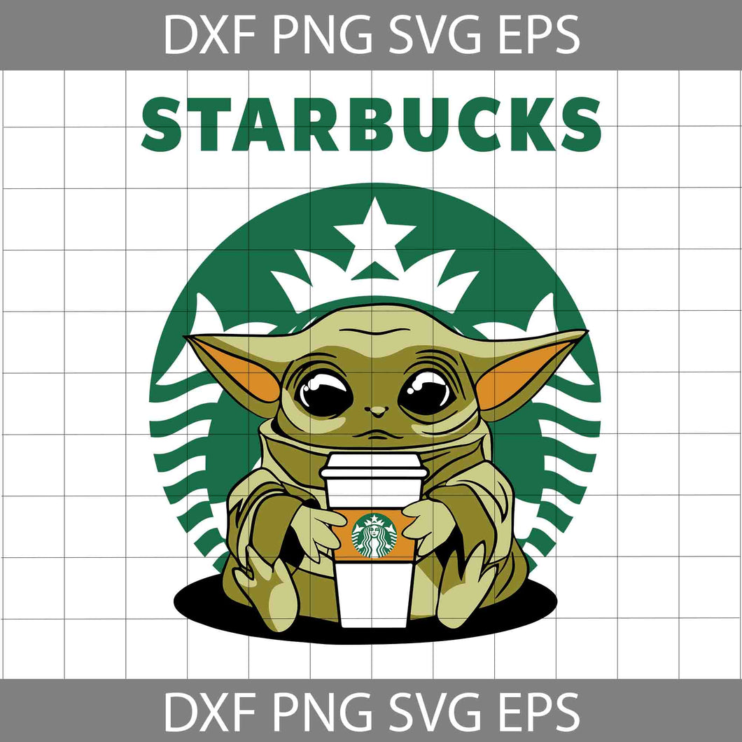 Starbucks Baby yoda svg, Starbucks logo Svg, Star wars starbucks