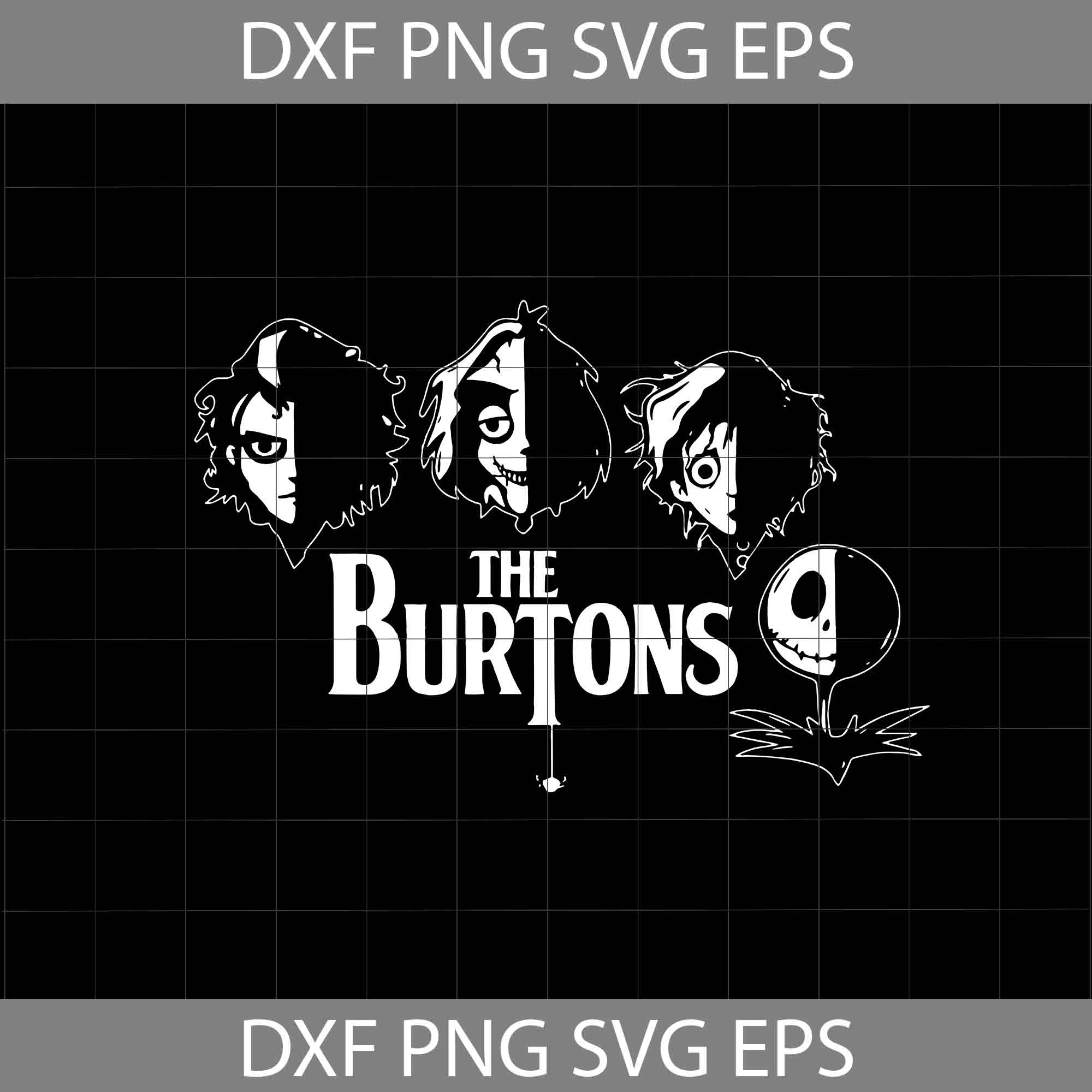 The Burtons Svg Tim Burton Svg Jack Skellington Svg Horror