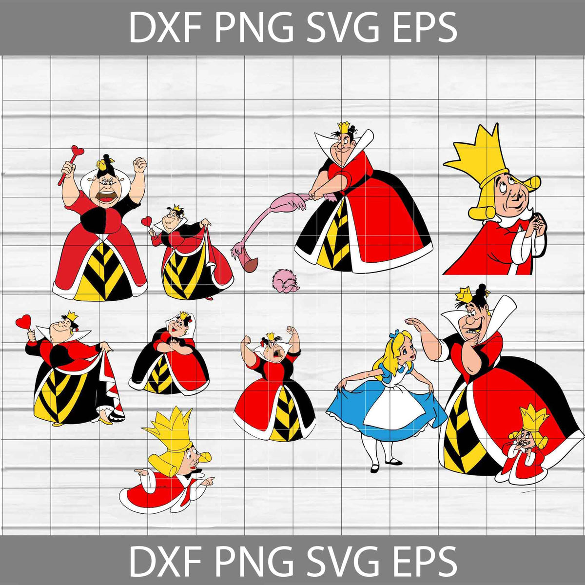 Queen of Hearts svg, Alice in Wonderland png, princess, evil queen Svg ...