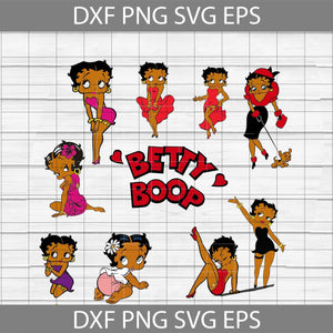 American African Betty Boop Svg, African Woman Svg, Bundle, cricut file, clipart, svg, png, eps, dxf