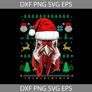 Chicken Ugly Christmas Santa Hat Png, Chicken Santa Png, Christmas png, Gift Png, Png Images 300dpi