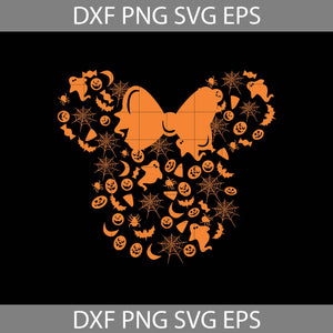Minnie Mouse Head Halloween Svg, Halloween Svg, Cricut File, Clipart, Svg, Png, Eps, Dxf