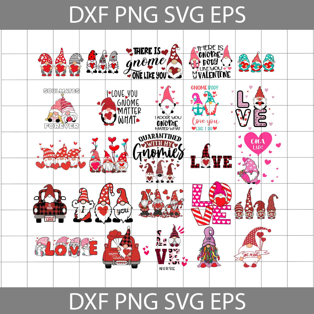 Gnomes Valentine Svg, Valentine's day Svg, Gift Svg, Bundle, Cricut File, Clipart, Svg, Png, Eps, Dxf