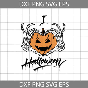 I Love Halloween Svg, Pumpkin Svg, halloween Svg, Cricut File, Clipart, Svg, Png, Eps, Dxf