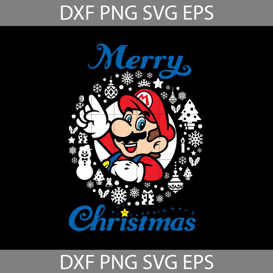 Mario White Wreath Png, Super Mario png, Christmas Png, Gift Png, Png Images 300dpi