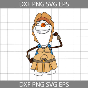 Hercules Olaf Svg, Olaf Costume Svg, Cartoon Svg, Cricut File, Clipart, Svg, Png, Eps, Dxf