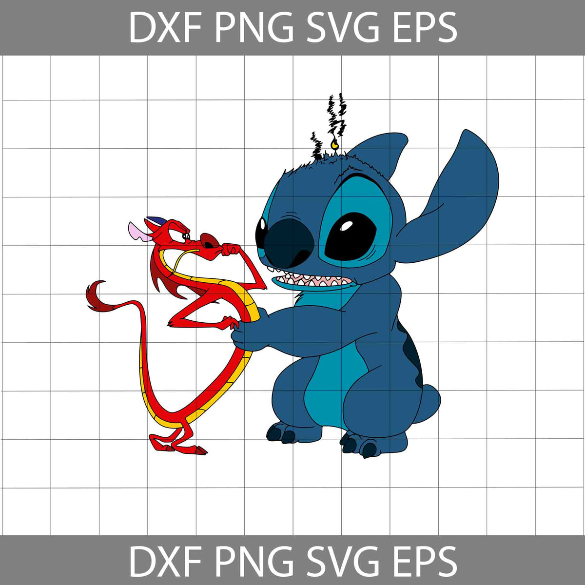 Mushu and Stitch Svg, Mulan Svg, Cartoon Svg, Cricut File, Clipart, Svg ...