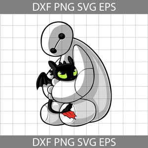 Baymax And Toothless Svg, Cartoon Svg, Cricut File, Clipart, Svg, Png, Eps, Dxf