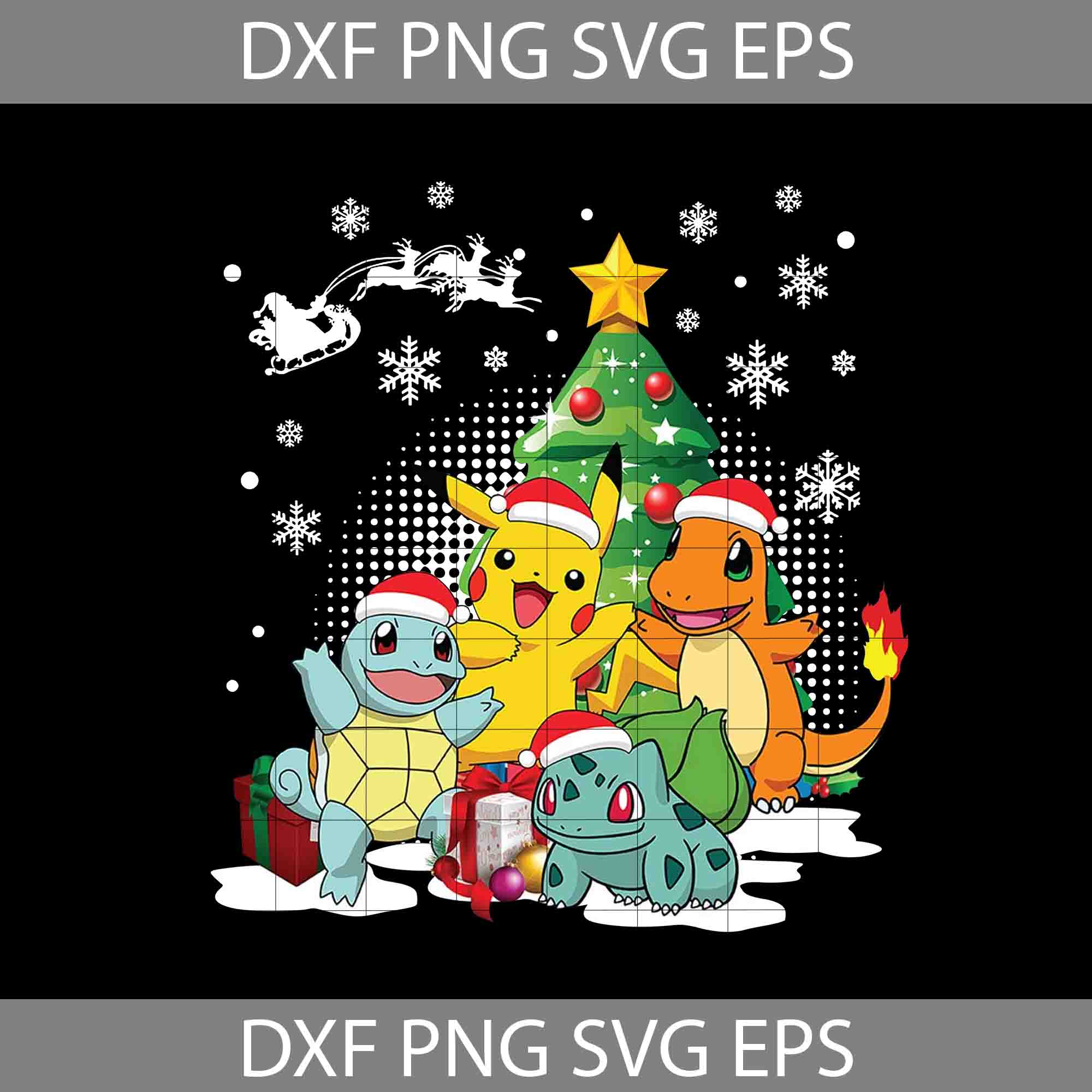Ho Ho Ho Pokemon Ball Christmas SVG, Christmas Pokemon SVG