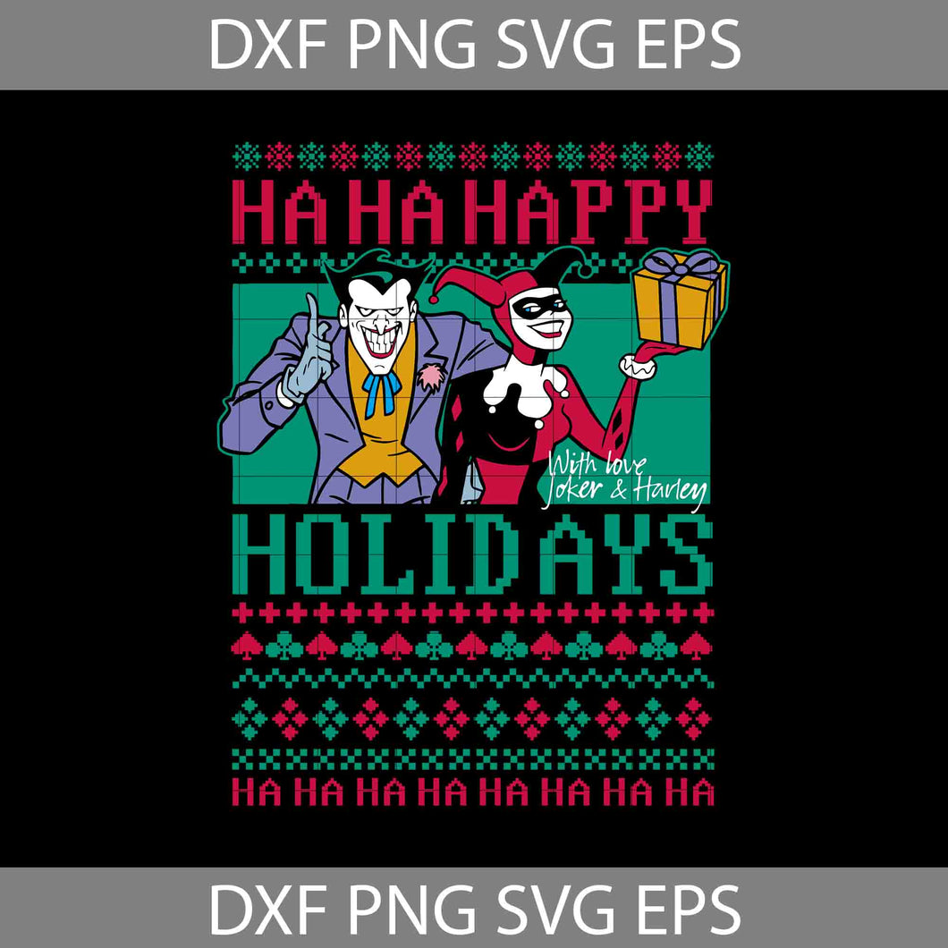Joker And Harley Quin Svg, Ugly Christmas Svg, Movie svg, Christmas Svg, Gift SVg, Cricut File, Clipart, Svg, png, eps, dxf