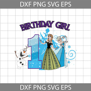 Frozen 1st Birthday Svg, Birthday Girl svg, Birthday svg, Cricut File, Clipart, Svg, Png, Eps, Dxf