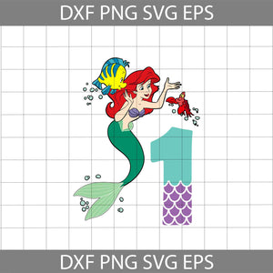 1st Birthday Little Mermaid Svg, Birthday Svg, Cricut file, clipart, svg, png, eps, dxf