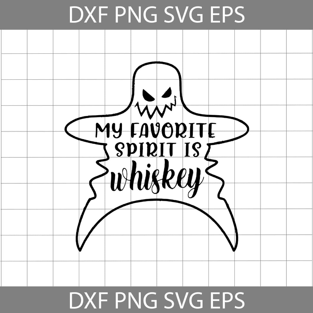 My Favorite Spirit Is Whiskey Svg, Ghost Svg, Halloween Svg, Halloween Gift Svg, Funny, Cuties, Horror SVg, Cricut File, Clipart, Svg, Png, Eps, Dxf