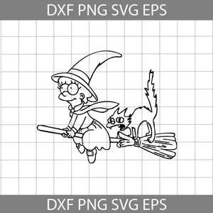 Lisa Witch Svg, Simpson Witch Svg, Cartoon Svg, Halloween SVg, Halloween Gift SVg, Cricut File, clipart, svg, png, eps, dxf