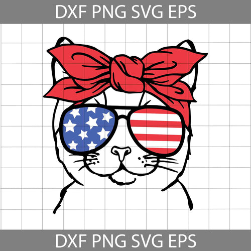 July 4th Cat SVG, Fourth Of July Cat svg, 4th Of July Svg, Cricut file, clipart, svg, png, eps, dxf