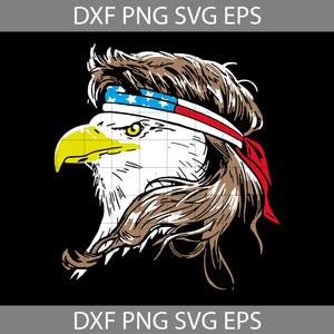 Merica 4th Of July Bald Eagle With Mullet USA Flag Svg, 4th Of July Svg, Cricut file, clipart, svg, png, eps, dxf
