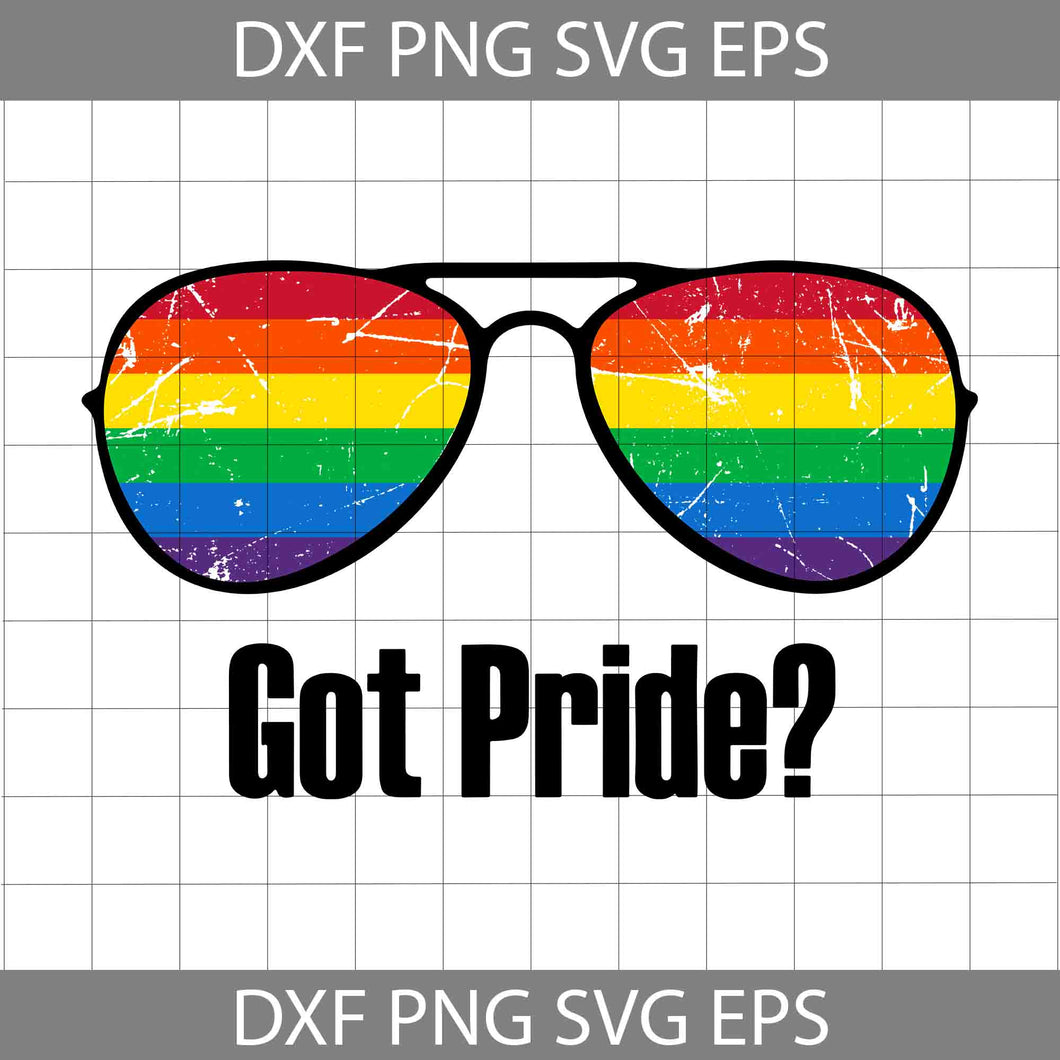 Got Pride Svg, LGBT Glasses svg, Lesbian svg, Gay svg, Cricut File, Clipart, svg, png, eps, dxf