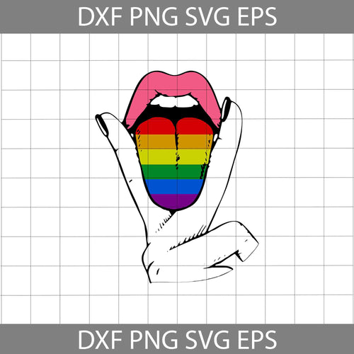 LGBT Pride Lesbian Tongue Svg, LGBT lips svg, Lesbian svg, Gay svg, pride svg , Cricut File, Clipart, sihouette, svg, png, eps, dxf