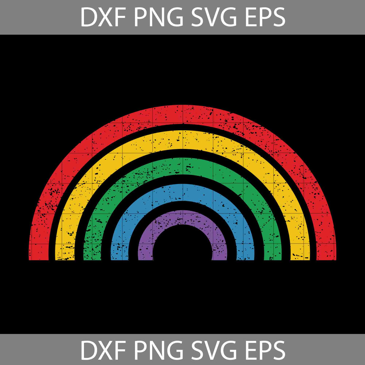 Rainbow Svg, distressed rainbows, Vintage rainbow Svg, with commercial ...