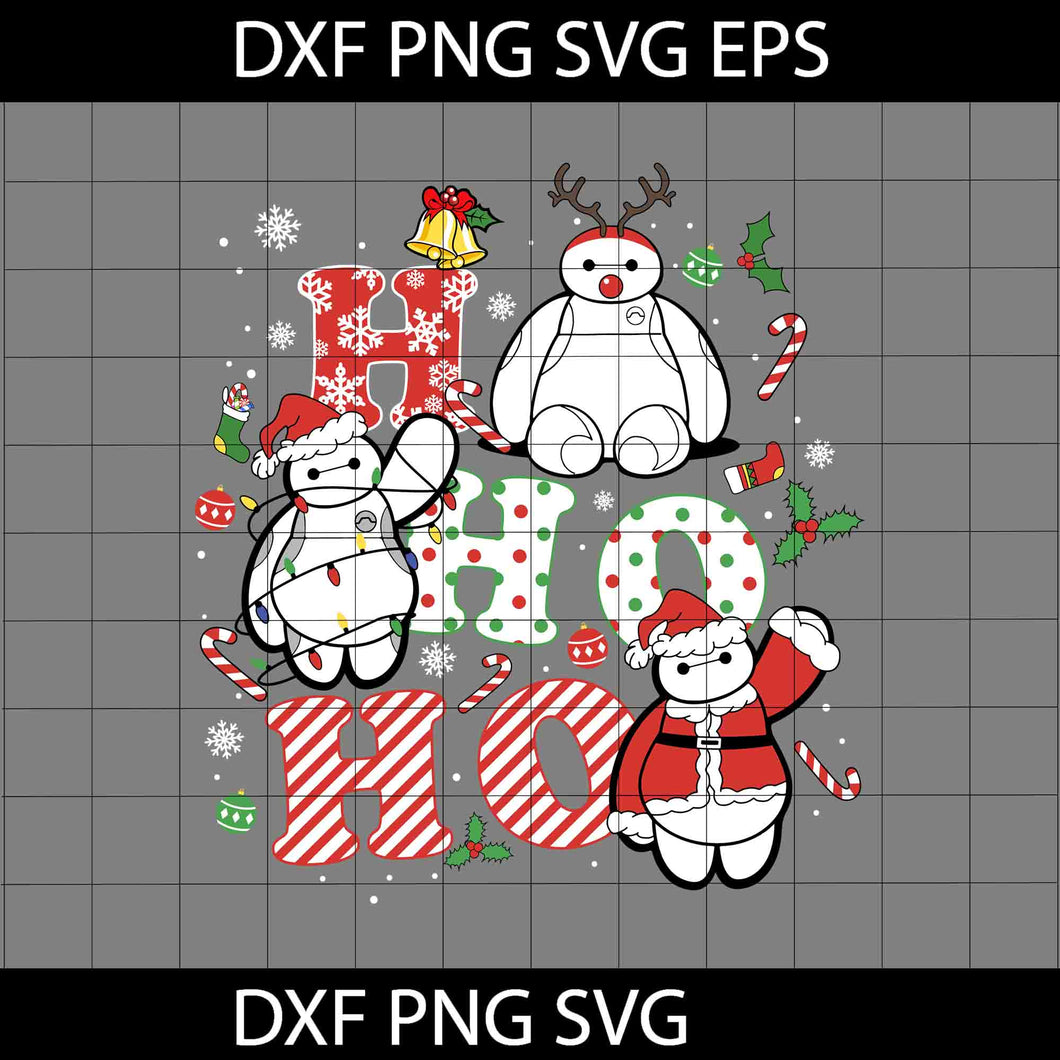 Hohoho Baymax Svg, Christmas SVg, Gift SVg, Cricut File, Clipart, SVg, Png, Eps, Dxf