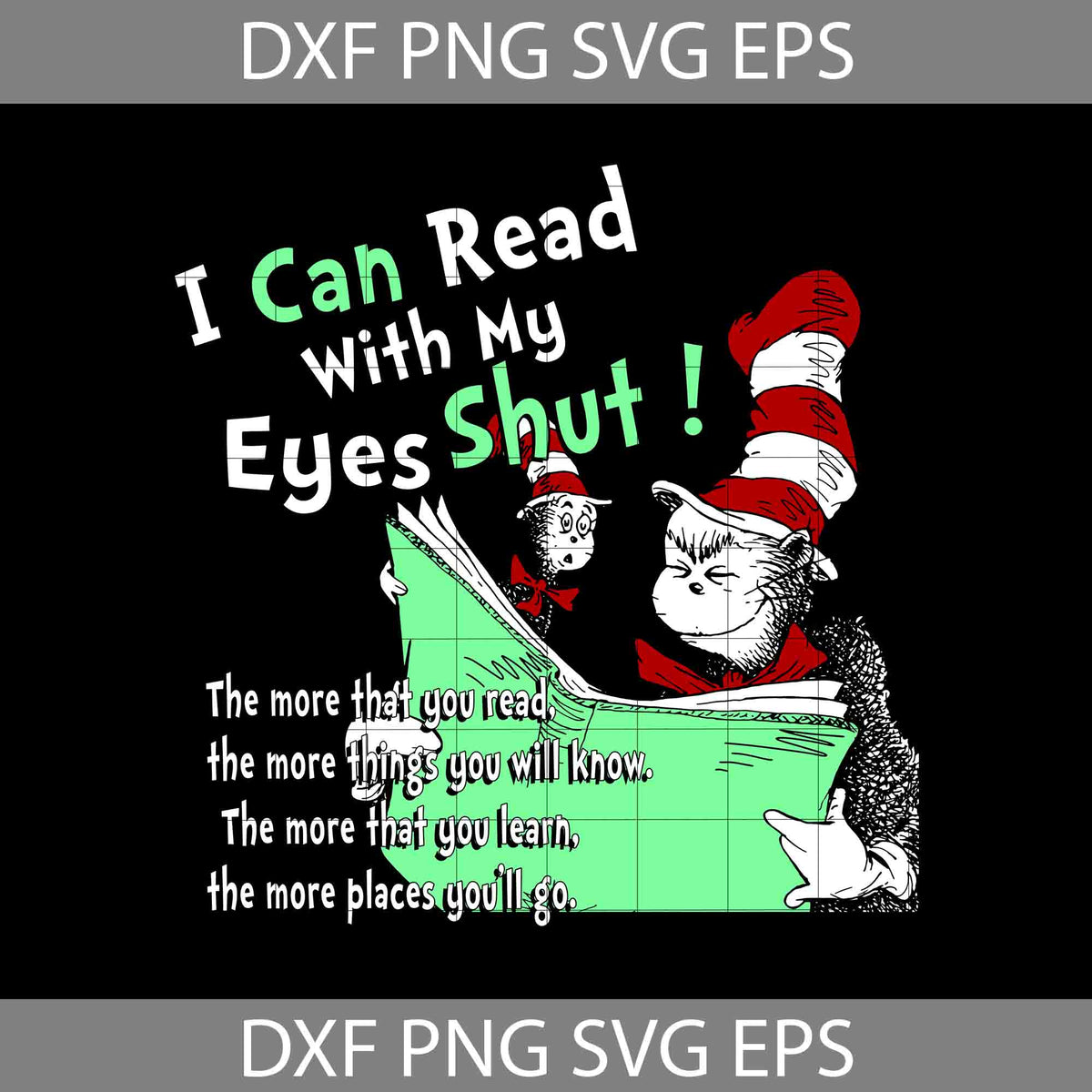 I Can Read With My Eyes Shut Svg, Cricut File, Clipart, Funny Quotes ...