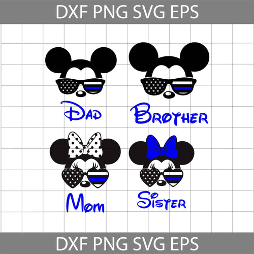 Mickey Mouse Thin Blue Line svg, Disney Minnie Head Ears Sunglasses svg, American Flag svg, 4th of July svg, Independence day svg, bundle, cricut file, clipart, svg, png, eps, dxf