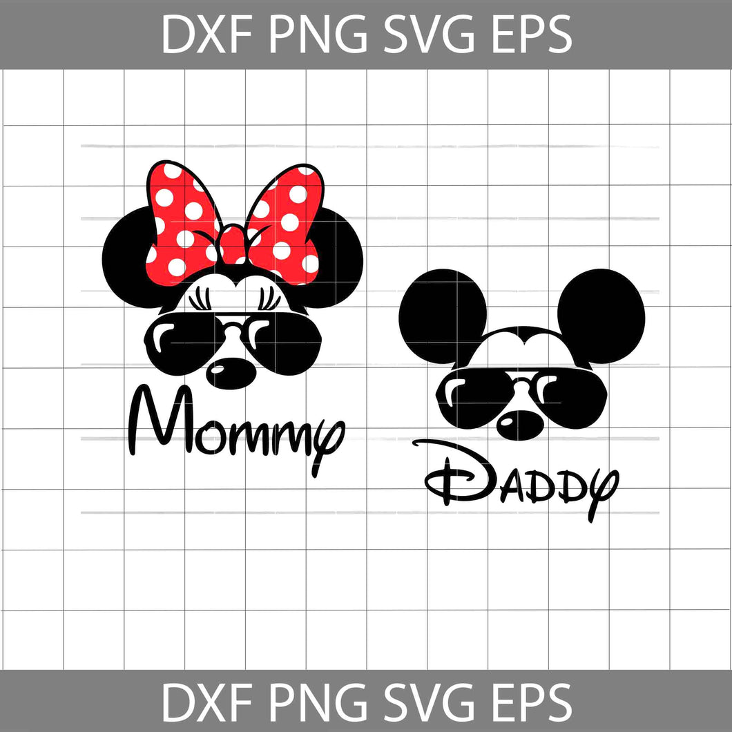 Mickey Daddy And Minnie Mommy Svg, Mickey Mouse Svg, mother's day svg, father's day svg, cricut file, clipart, svg, png, eps, dxf