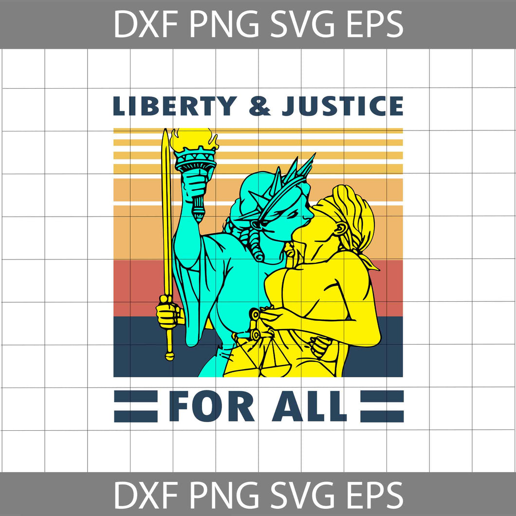 Liberty And Justice For All LGBT Pride Svg, LGBT pride svg, Lesbian Pride svg, Gay Pride svg, cricut file, clipart, svg, png, eps, dxf