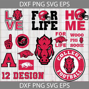 Arkansas Razorback svg, Cricut file, clipart, bundle, Love football, love sport, football svg, NFL svg, png, eps, dxf