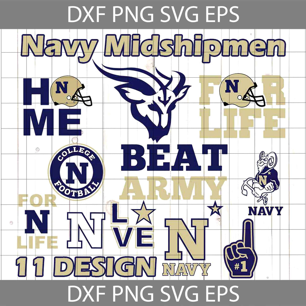 Navy Midshipmen svg, Cricut file, clipart, bundle, Love football, love sport, football svg, NFL svg, png, eps, dxf