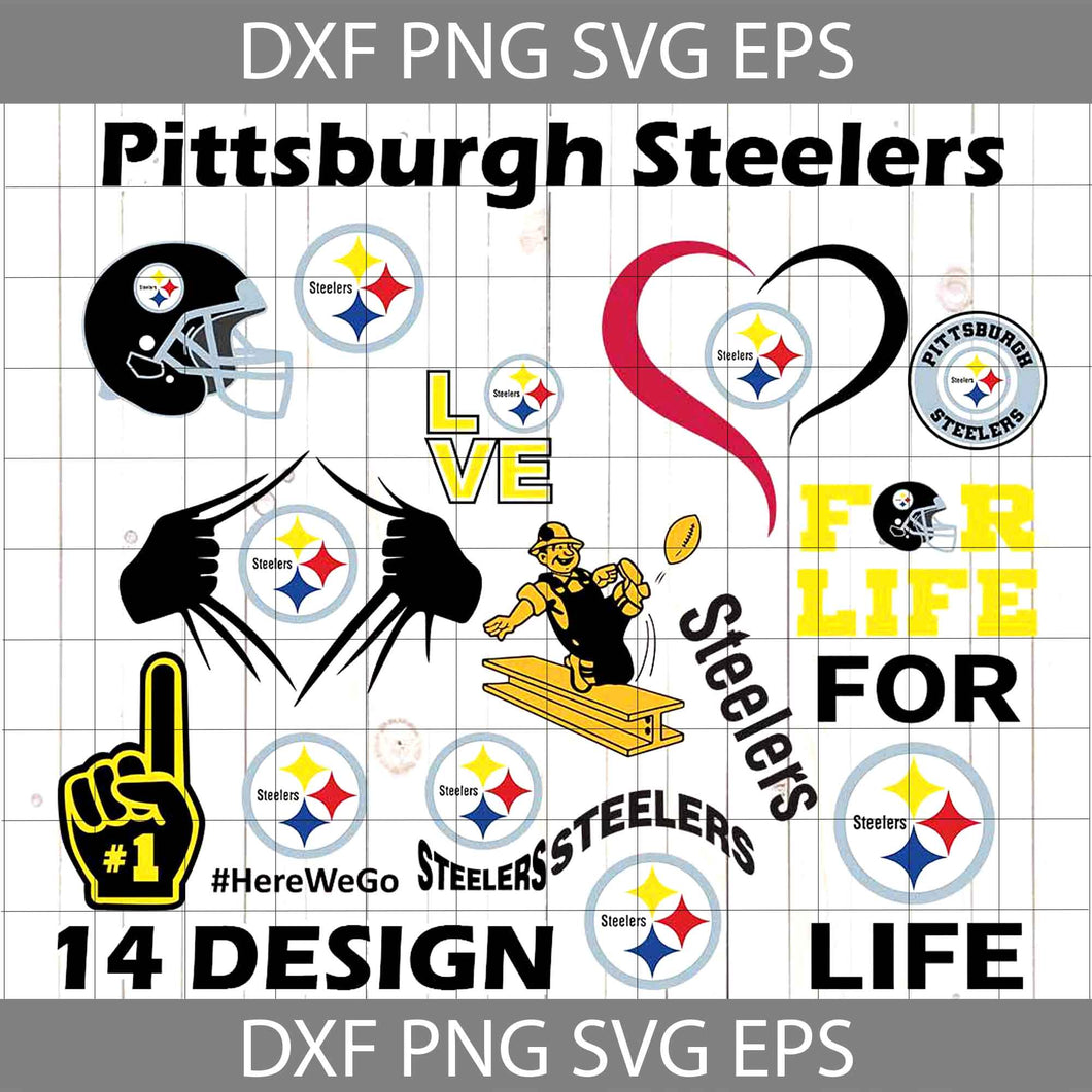 Pittsburgh Steelers Svg, Cricut file, clipart, love football, love sport, football svg, NFL svg, png, eps, dxf