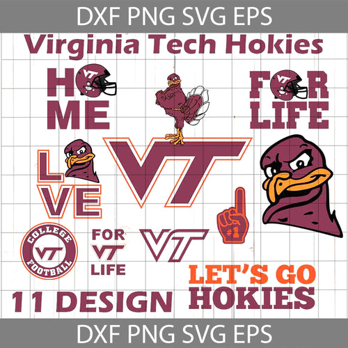 Virginia Tech Hokies svg, Cricut file, clipart, love football, love sport, football svg, NFL svg, png, eps, dxf
