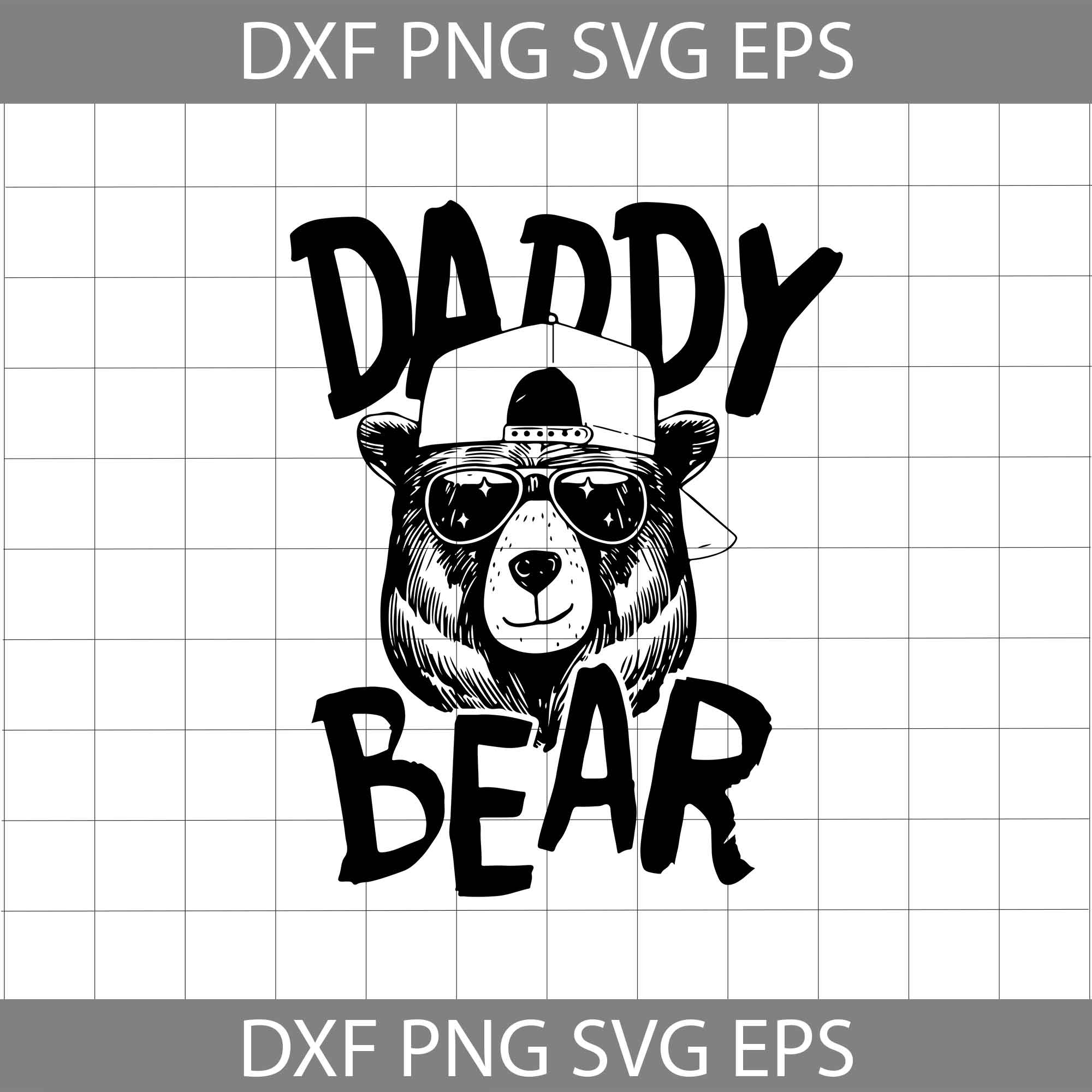 Daddy Sunglasses SVG New Father Clip Art Cut File Silhouette Dxf Eps Png  Jpg Instant Digital Download 