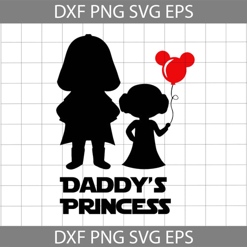 Daddy Princess Darth Vader Svg, Star Wars Disney Red Balloon Mickey Ears Svg, dad svg, father's day Svg, cricut file, clipart, svg, png, eps, dxf