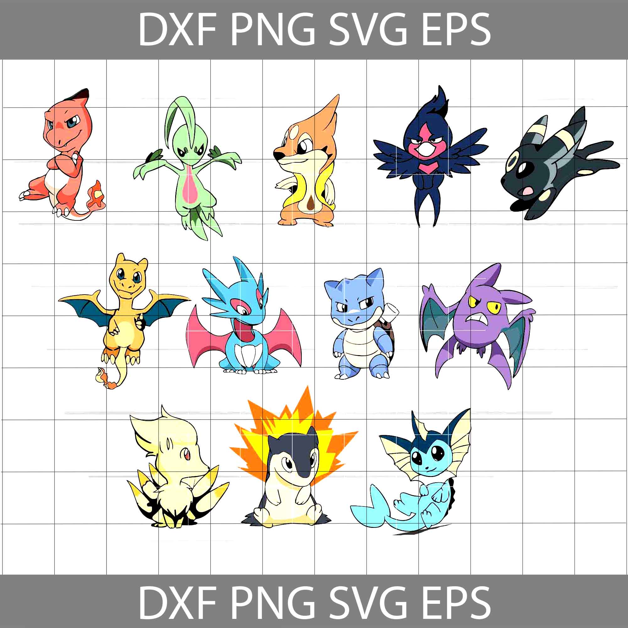 Mew SVG & PNG Pokemon SVG - Cricut cut file