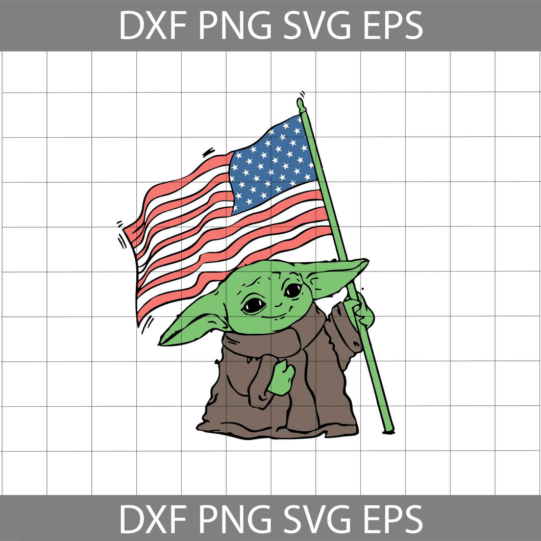 Yoda America Flag svg, independence day svg, America Svg, cricut file ...