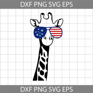 Patriotic Giraffe svg, America Svg, 4th of July Svg, Cricut file, clipart, svg, png, eps, dxf