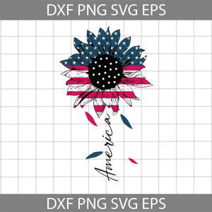 American Flag Sunflower Svg, 4th of July Svg, America flag svg, independnce day svg, cricut file, clipart, svg, png, eps, dxf