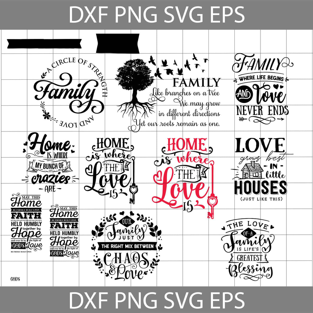 Family bundle svg, home svg, Cricut file, clipart, svg, png, epd, dxf