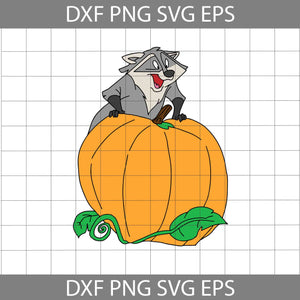 Meeko Pumpkin Svg, Pocahontas svg, Cartoon Svg, Halloween svg, Halloween Gift Svg, Cricut File, Clipart, Svg, Png, Eps, Dxf