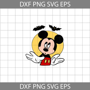 Mickey Mouse Frightened By Bats Svg, Mcikey svg, cartoon Svg, Halloween svg, Halloween Gift Svg, Cricut File, Clipart, Svg, Png, Eps, Dxf