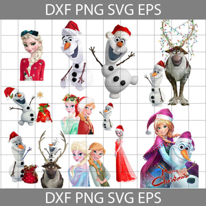 Elsa Png, Anna Png, Olaf Png, Frozen Png, Bundle, Christmas Png, Gift Png, Png Images 300dpi