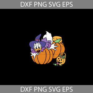 Daisy Duck Pumpkin Svg, Duck Cuties svg, Halloween svg, Halloween Gift svg, Cricut File, Clipart, svg, png, eps, dxf