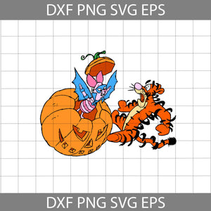 Piglet And Tiger Pumpkin Svg, Pig And Tiger Cuties svg, Halloween svg, Halloween Gift svg, Cricut File, Clipart, svg, png, eps, dxf