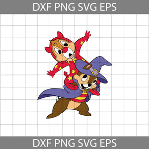 Chip And Dale witch Svg, Halloween svg, Halloween Gift svg, Cricut File, Clipart, svg, png, eps, dxf