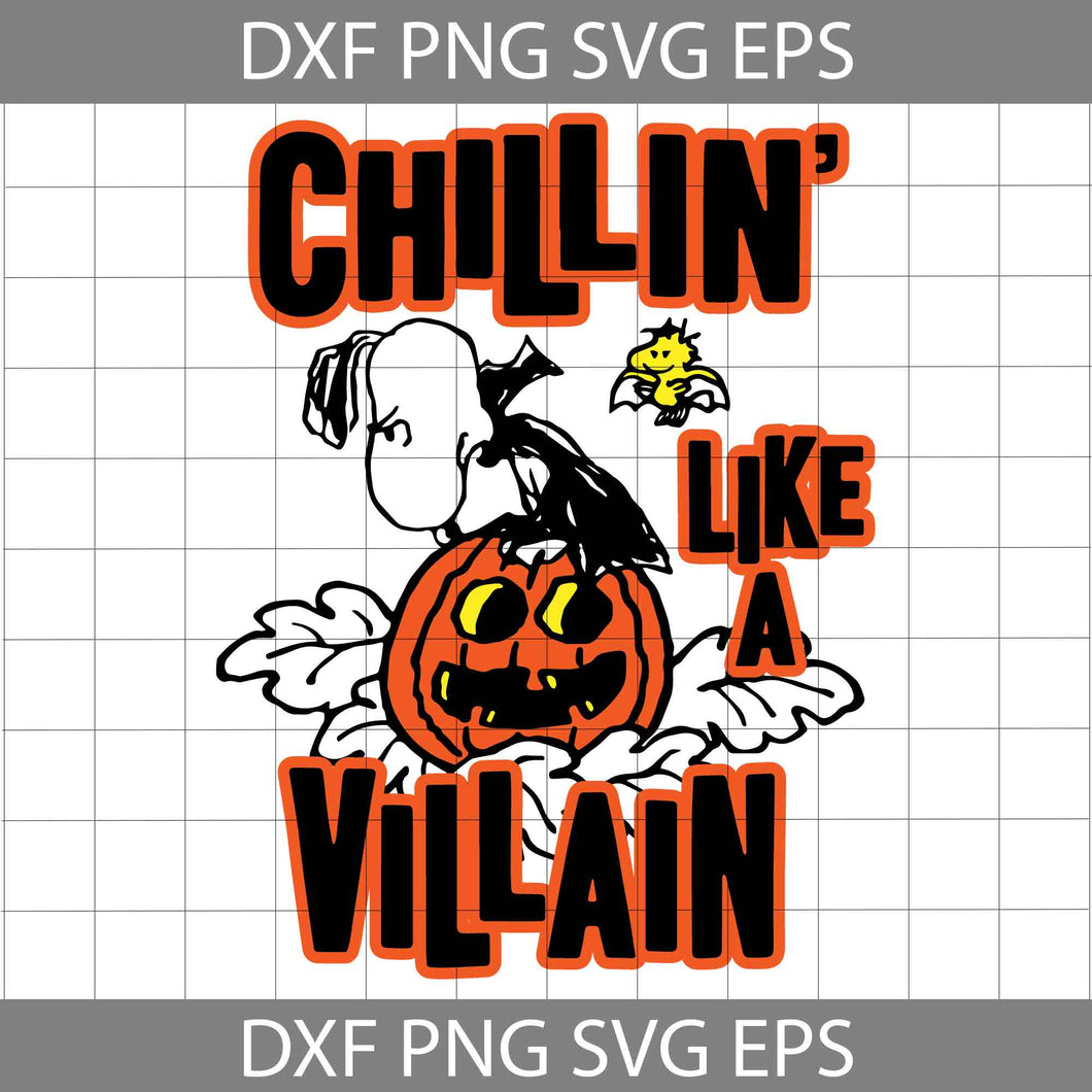 Chillin like villain svg, Dog Cuties Svg, Halloween svg, Halloween Gift svg, Cricut File, Clipart, svg, png, eps, dxf