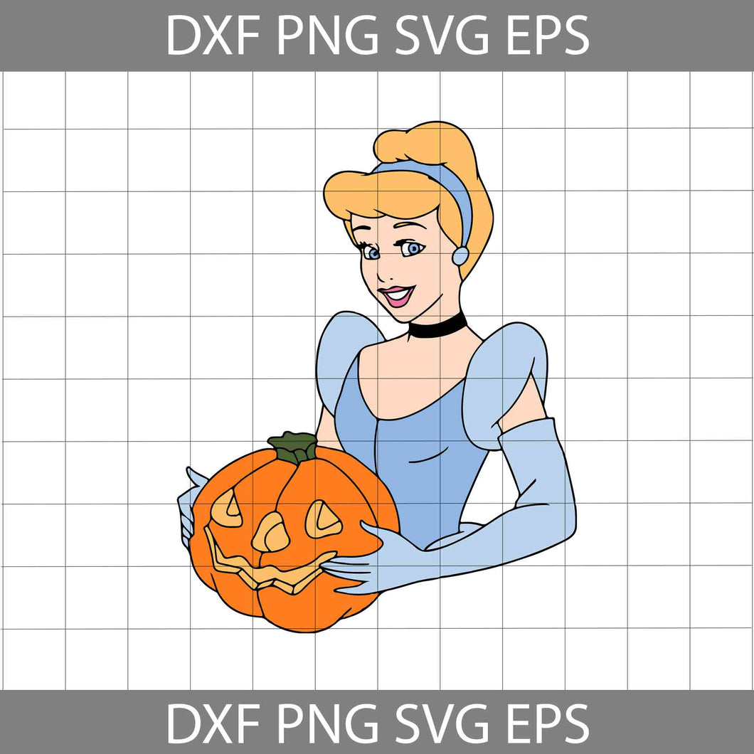 Cinderella Pumpkin Svg, Halloween svg, Halloween Gift svg, Cricut File, Clipart, svg, png, eps, dxf