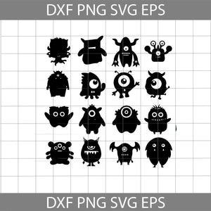 Silly monsters svg, Monster svg, TV svg, Cricut file, clipart, bundle, svg, png, eps, dxf