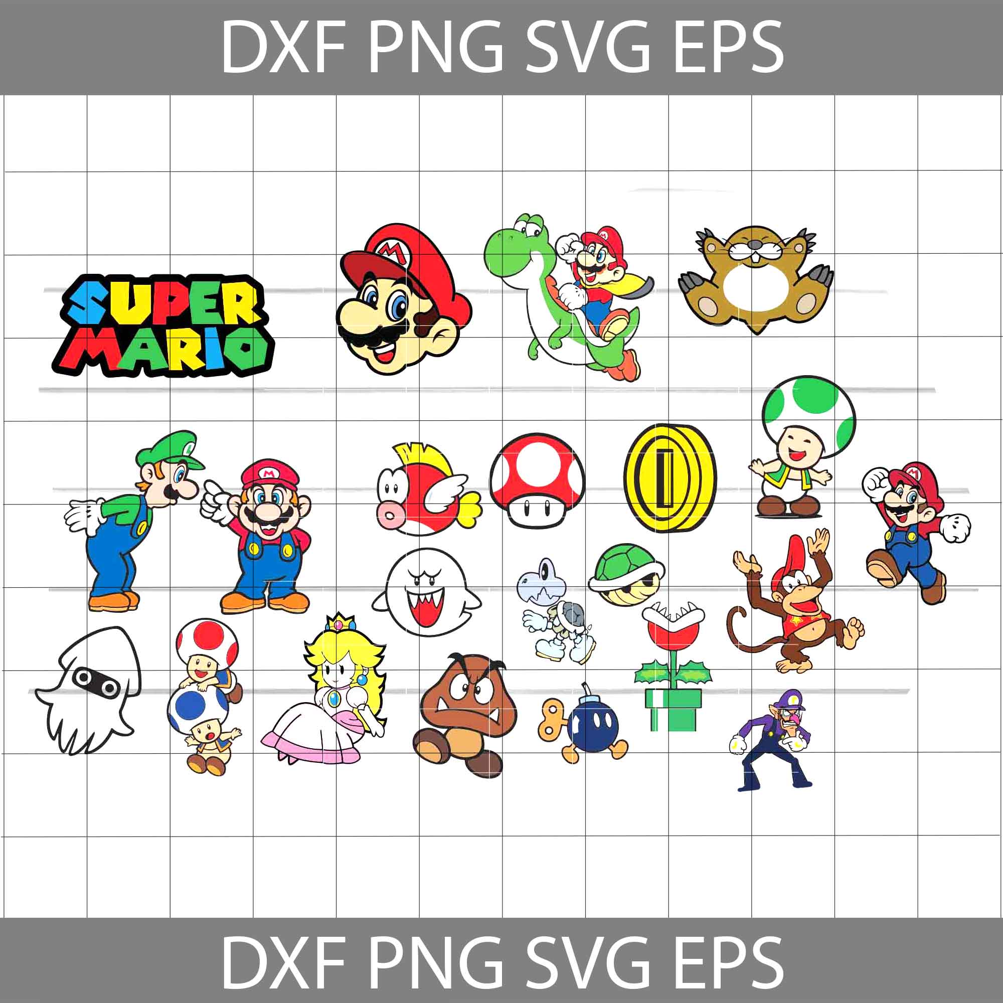 Mario Svg Super Mario Svg, Mario Svg, Mario Bros Svg Files, 60% OFF